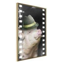 Artgeist Poster Pig with Mustache [] Bild